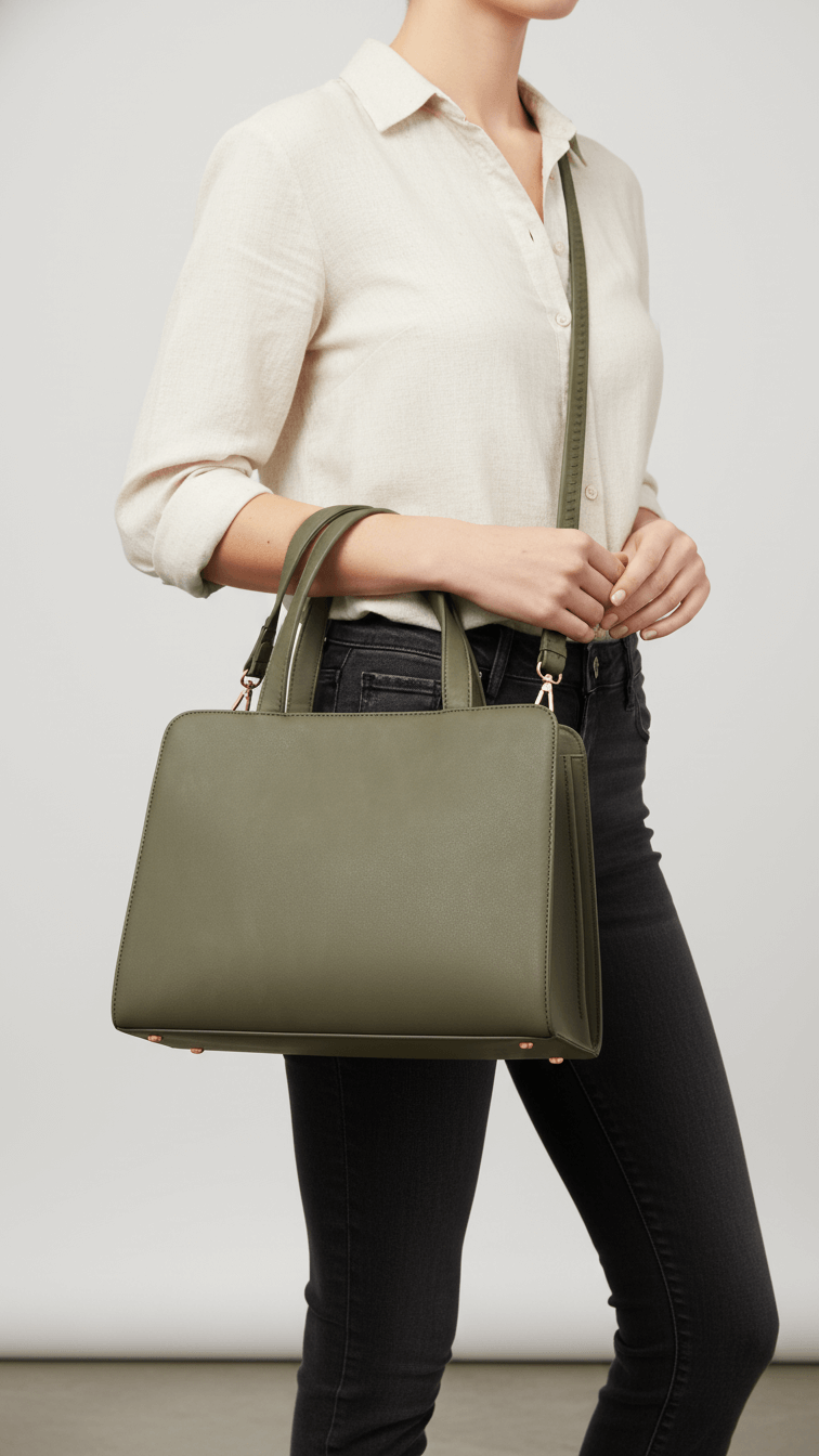 Olive Formal Hand Bag For Women P55870
