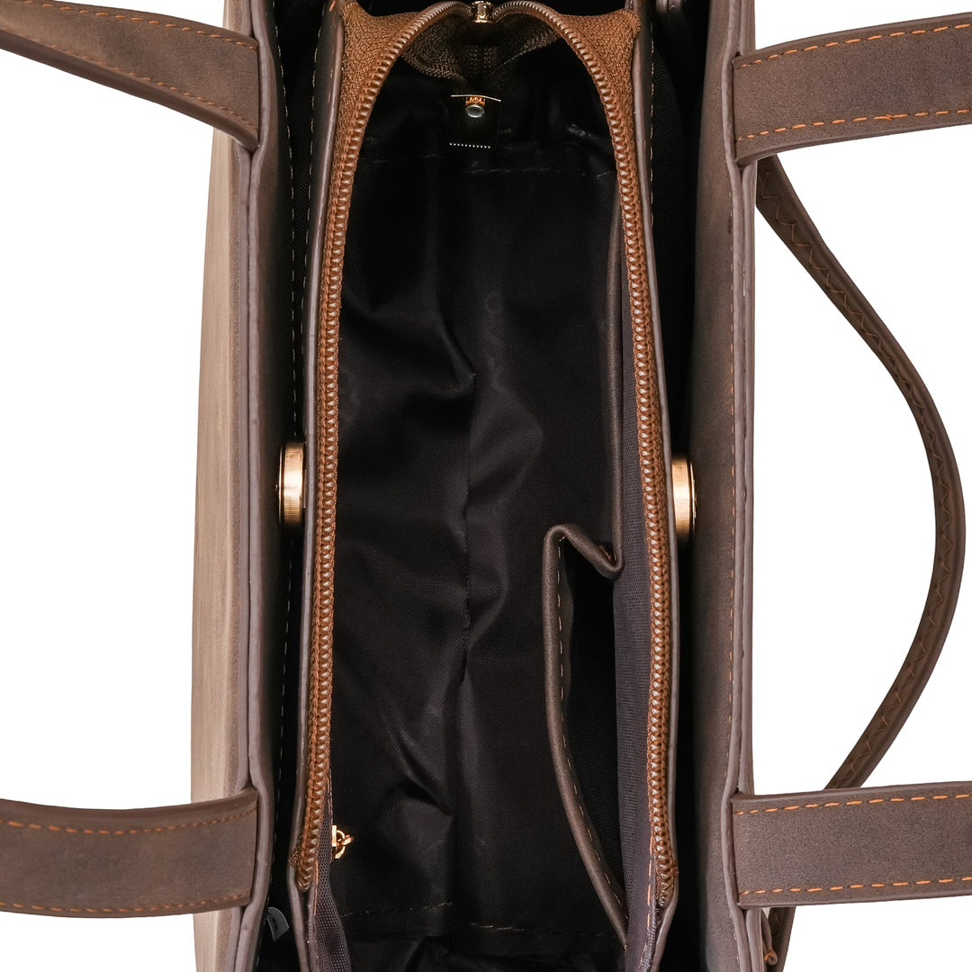 Coffee Formal Hand Bag For Women P55870