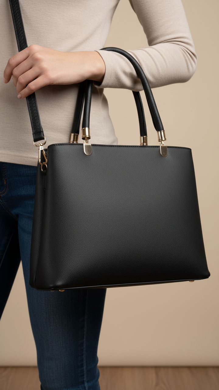 Black Formal Hand Bag For Women P55873