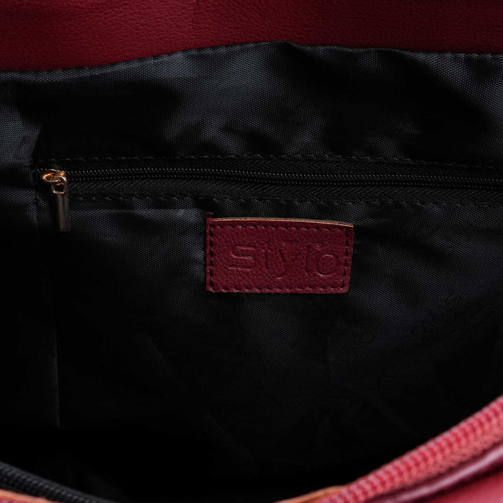 Maroon Casual Shoulder Bag For Women P55874
