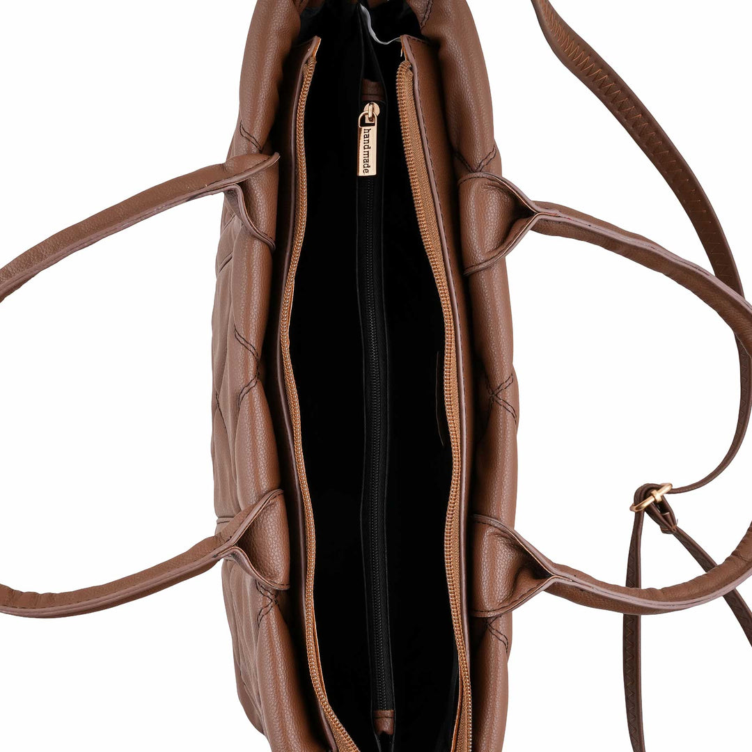 Coffee Casual Shoulder Bag For Women P55874