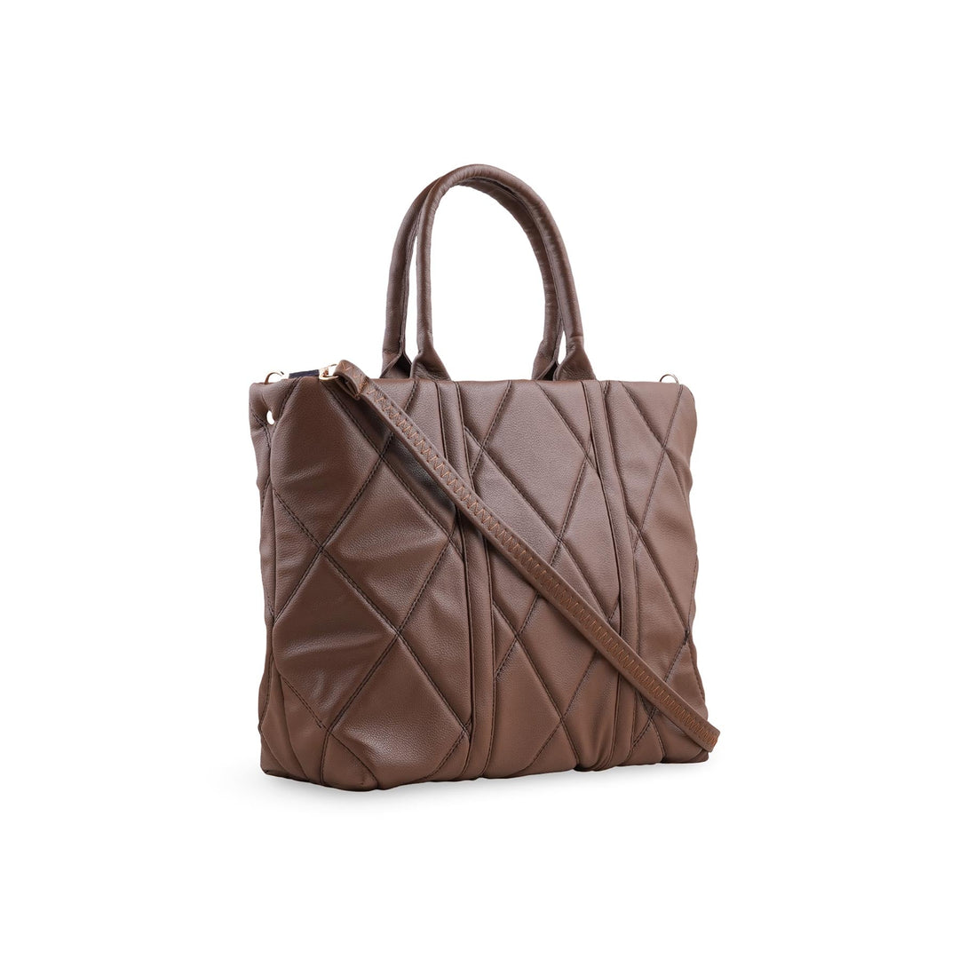 Coffee Casual Shoulder Bag For Women P55874