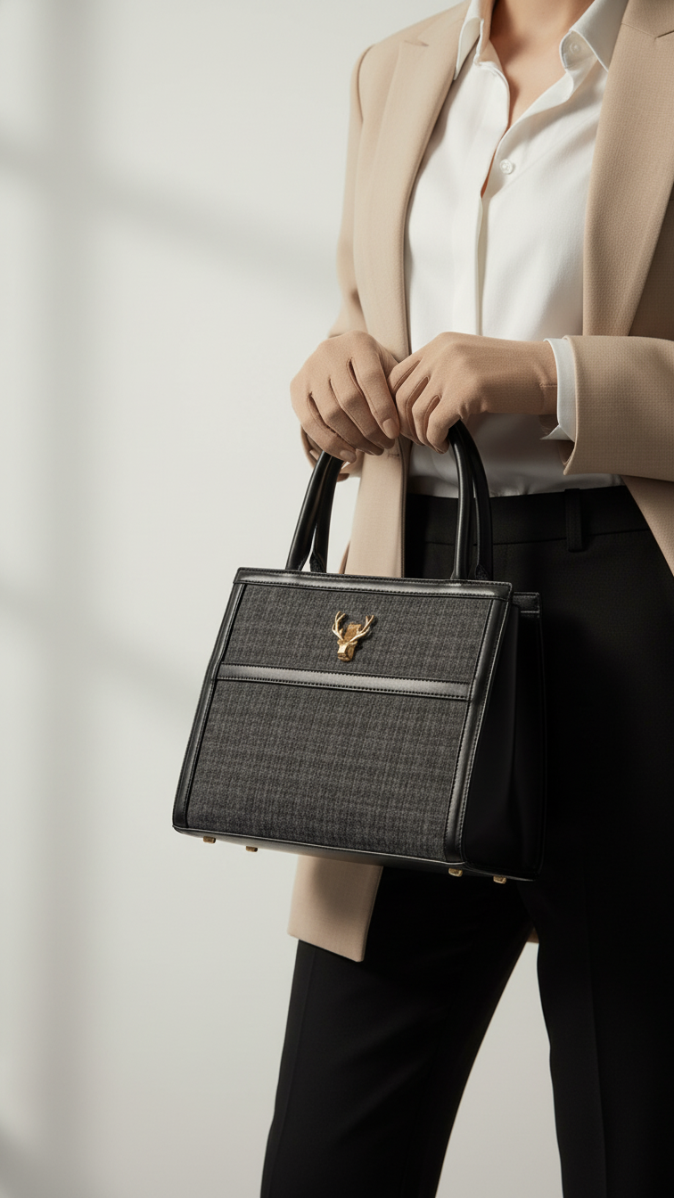 Black Formal Hand Bag P55875