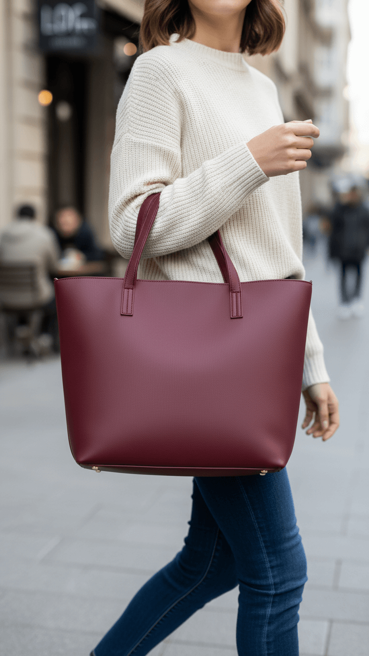 Maroon Casual Shoulder Bag For Women P55877