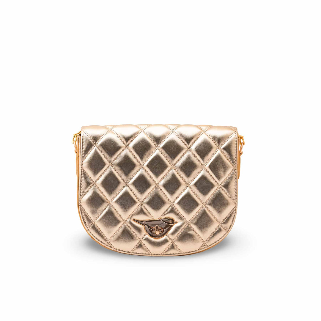 Golden Formal Shoulder Bag For Ladies P55878