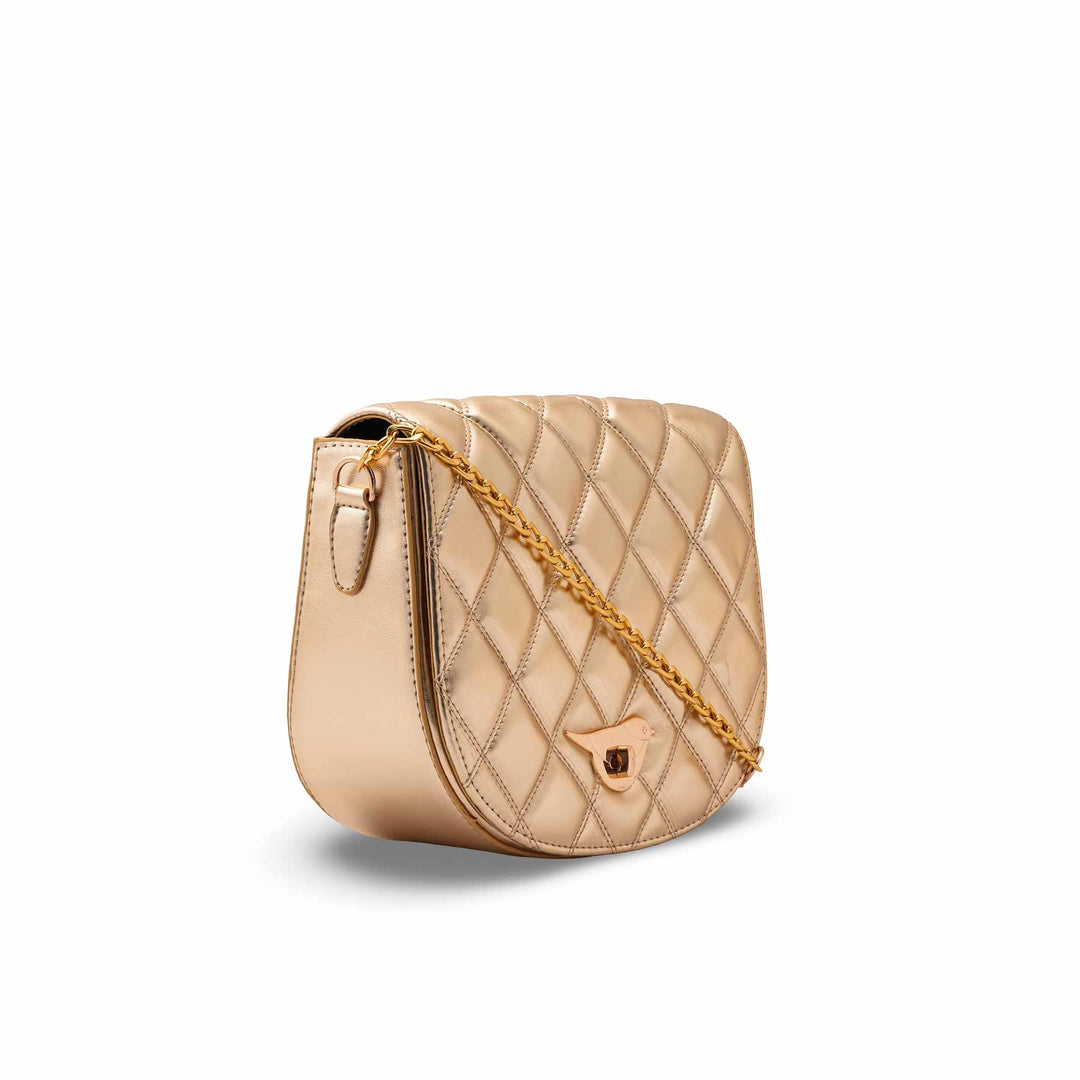 Golden Formal Shoulder Bag For Ladies P55878