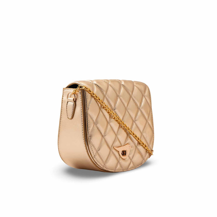 Golden Formal Shoulder Bag For Ladies P55878