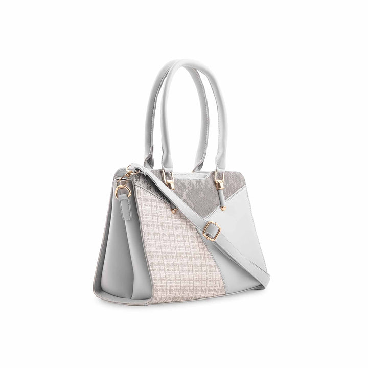 Grey Formal Hand Bag For Ladies P55882