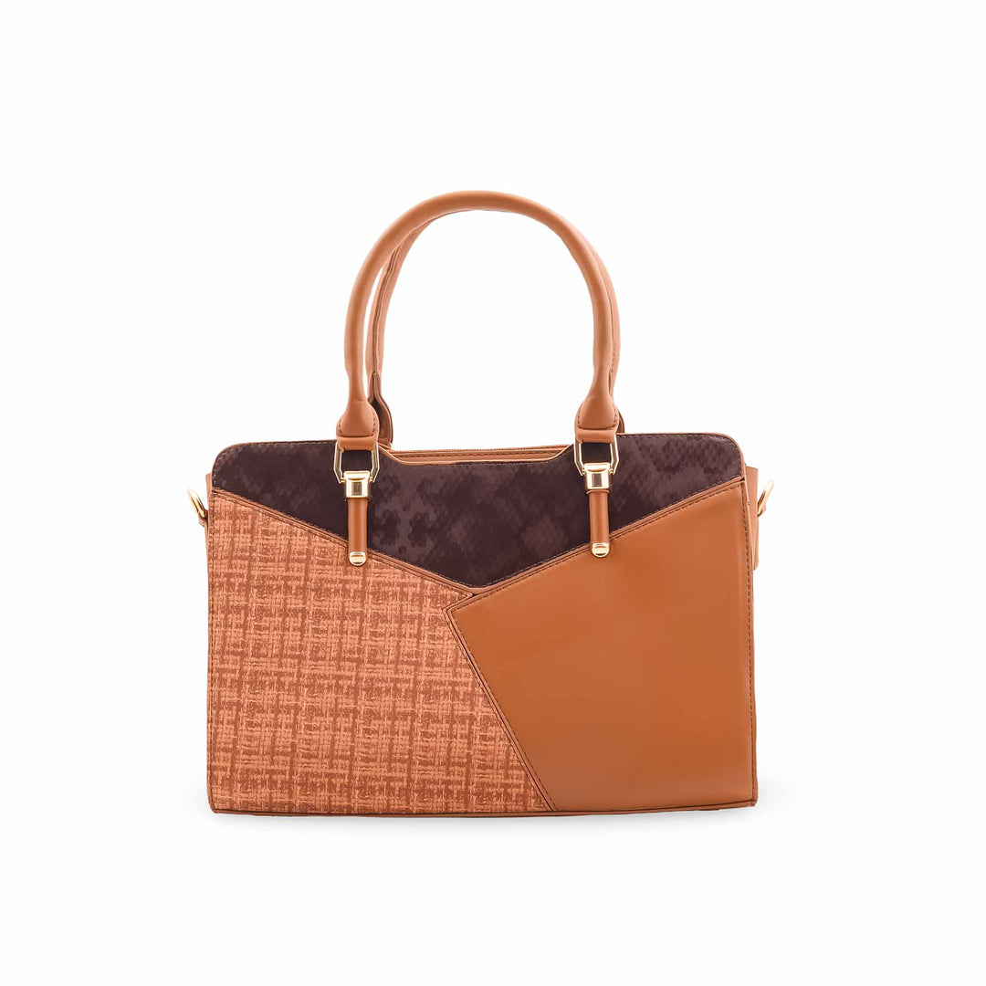 Beige Formal Hand Bag For Ladies P55882