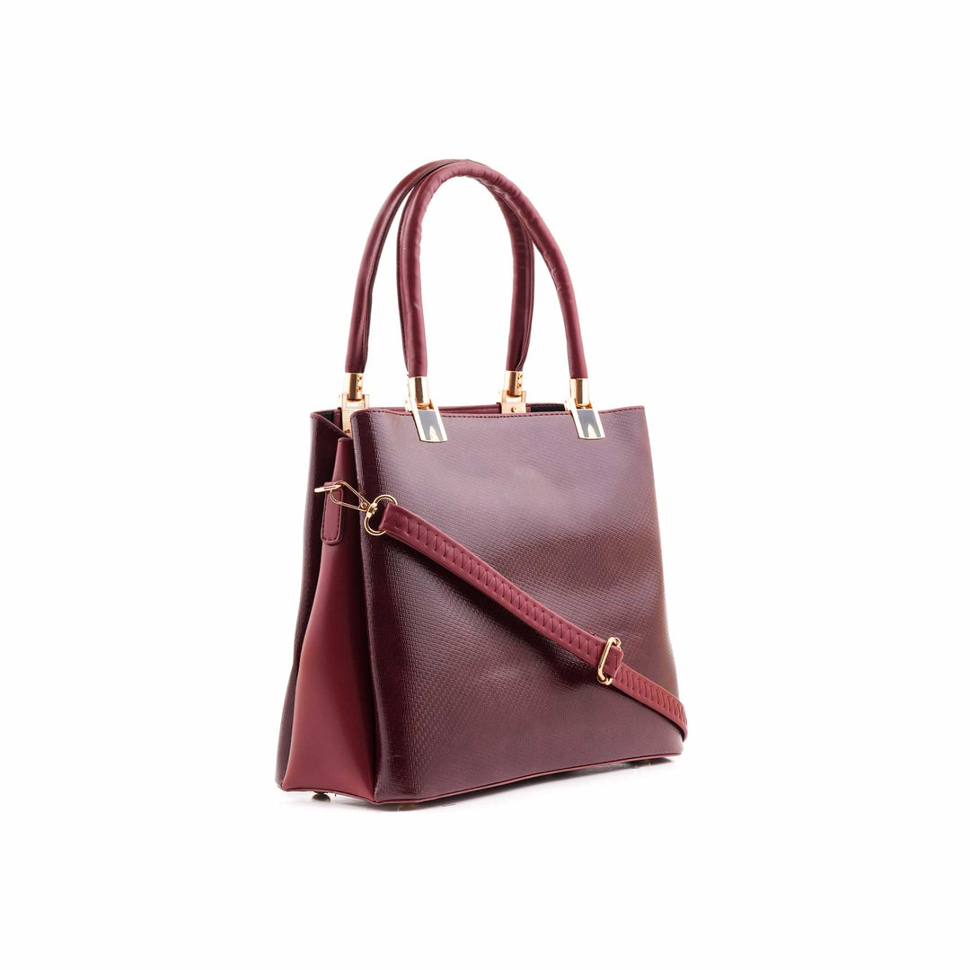 Maroon Formal Hand Bag For Ladies P55883