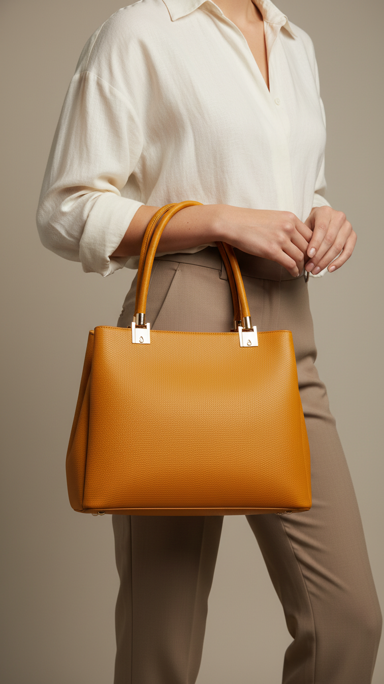 Yellow Formal Hand Bag For Women P55883