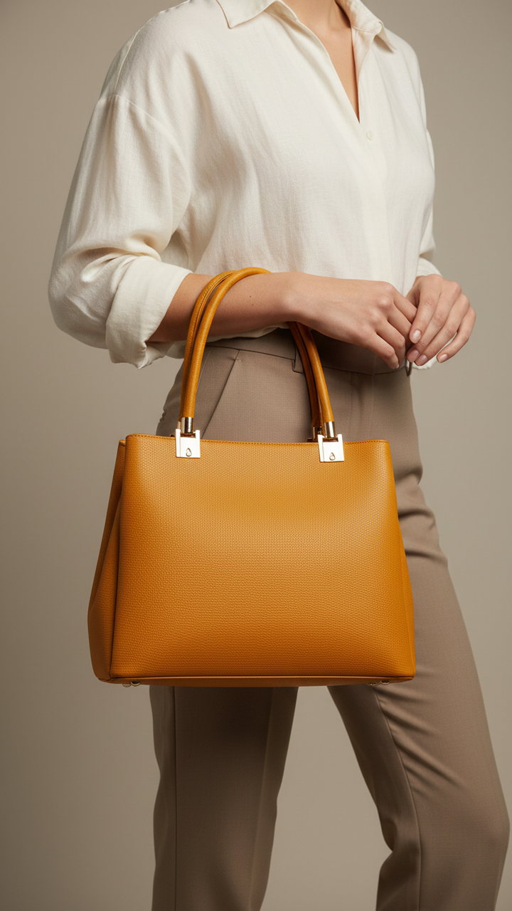 Yellow Formal Hand Bag For Women P55883