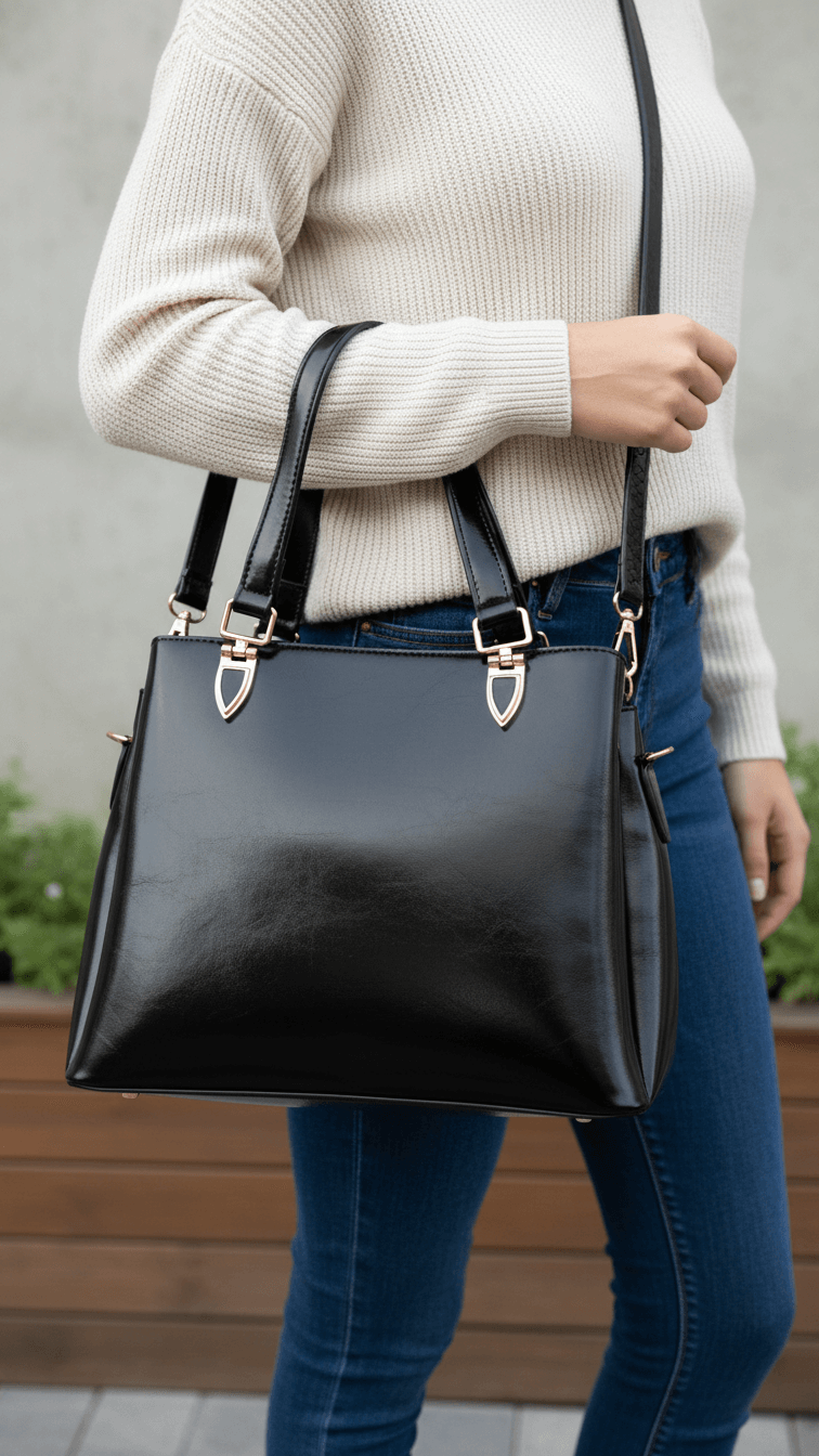 Black Formal Hand Bag For Women P55886