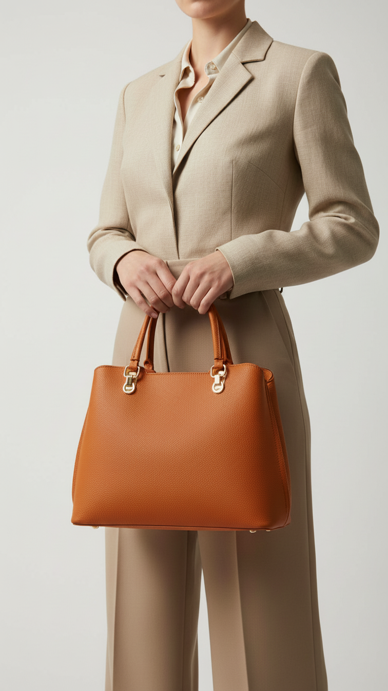 Mustard Formal Hand Bag For Women P55888