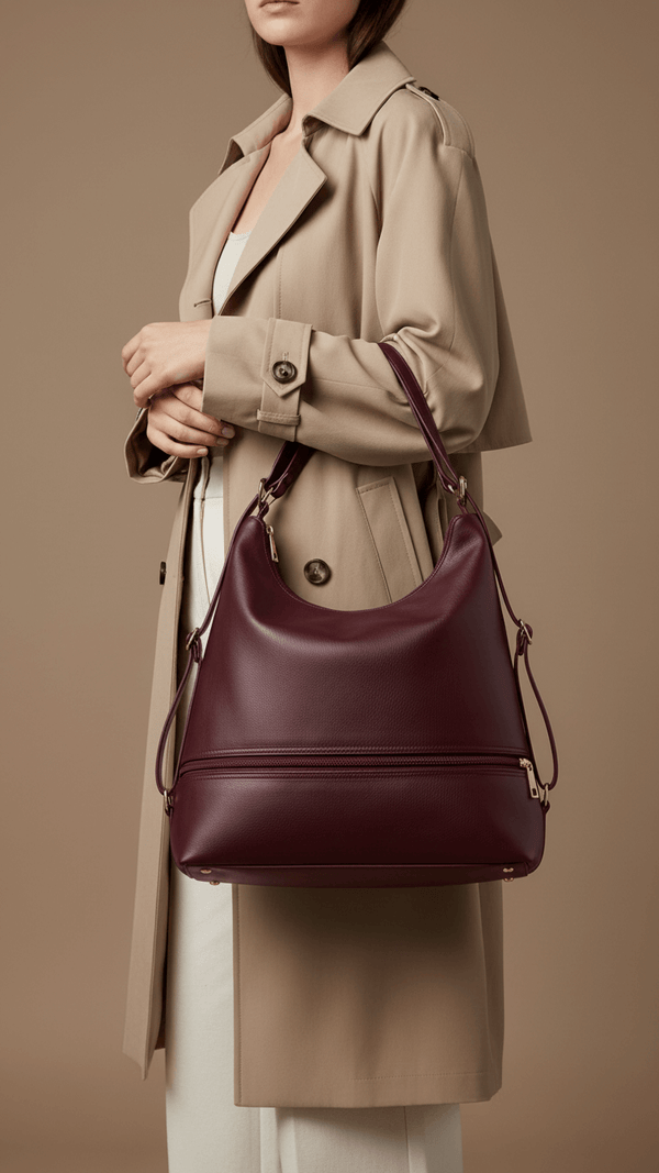 Maroon Formal Shoulder Bag For Ladies P55891