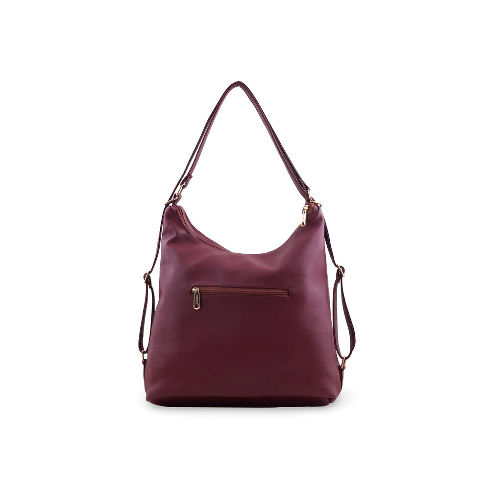 Maroon Formal Shoulder Bag For Ladies P55891