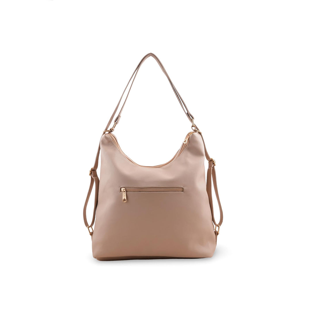 Beige Formal Shoulder Bag For Ladies P55891