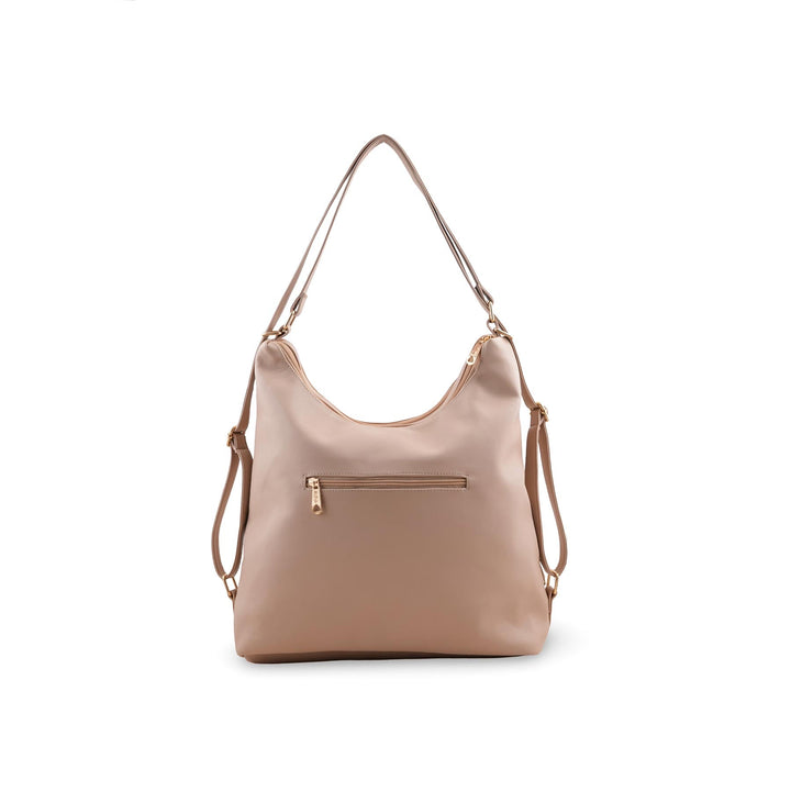 Beige Formal Shoulder Bag For Ladies P55891