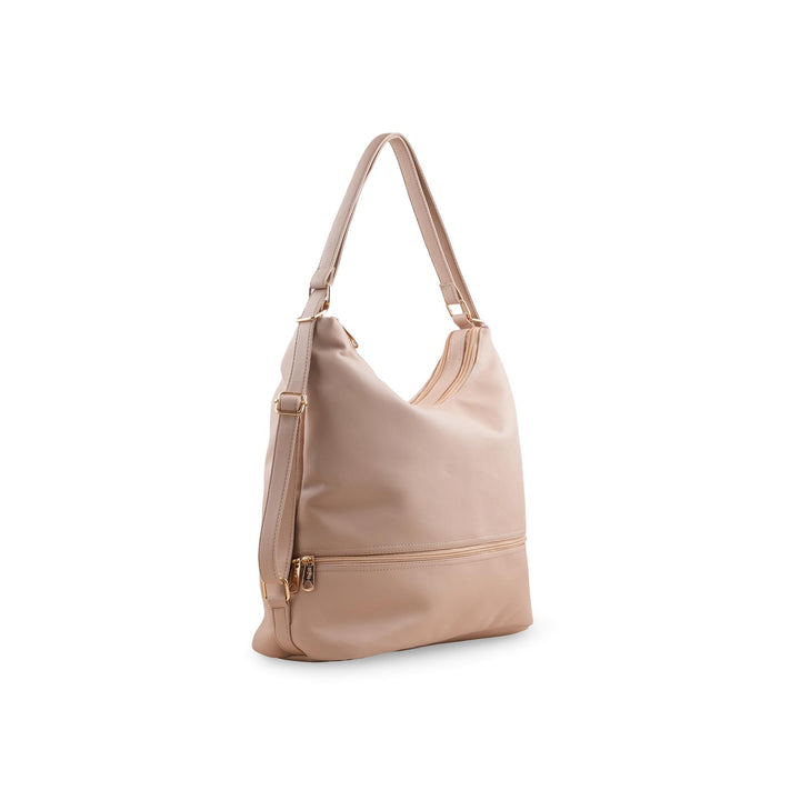 Beige Formal Shoulder Bag For Ladies P55891