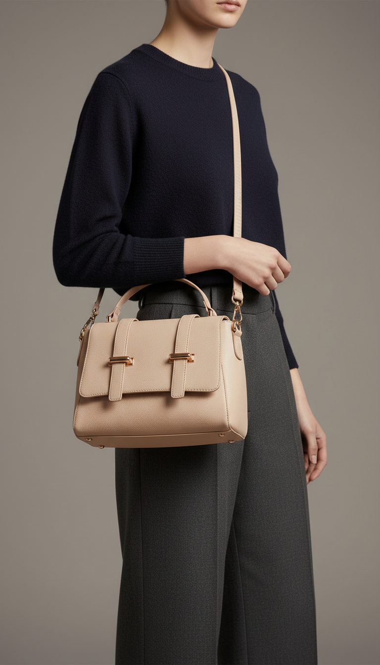 Cream Formal Hand Bag For Women P55893