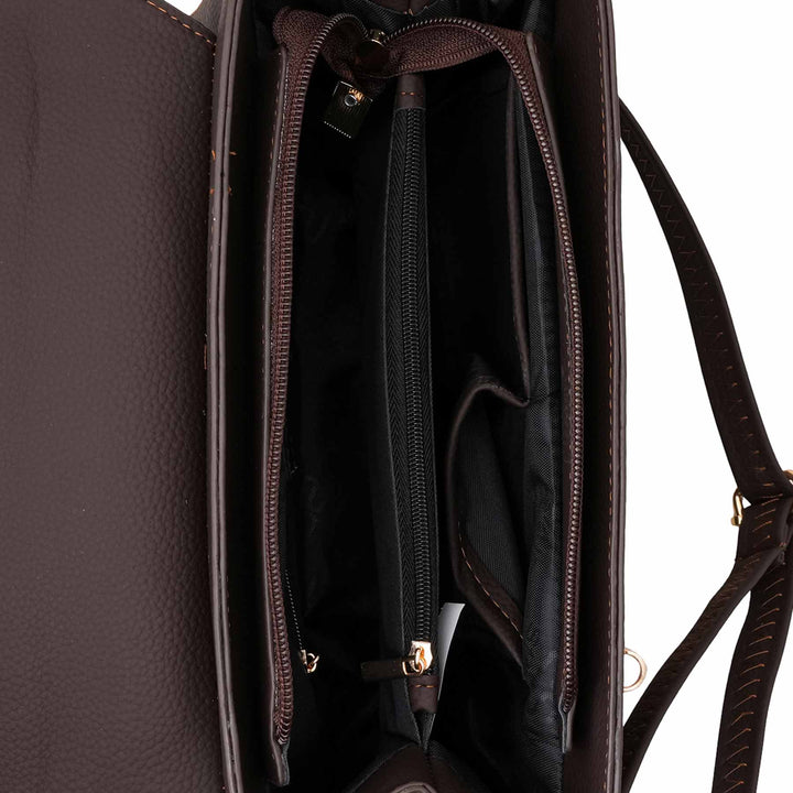 Coffee Formal Hand Bag For Women P55894