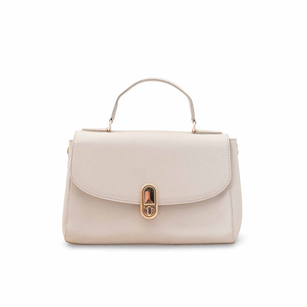 Beige Formal Hand Bag For Women P55894