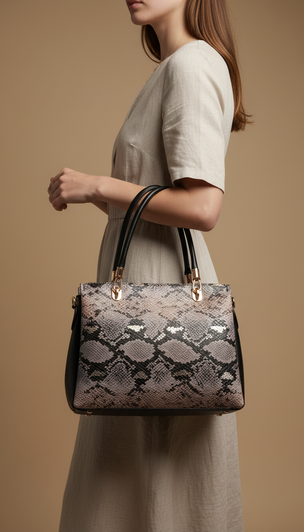 Grey Formal Hand Bag For Ladies P55911