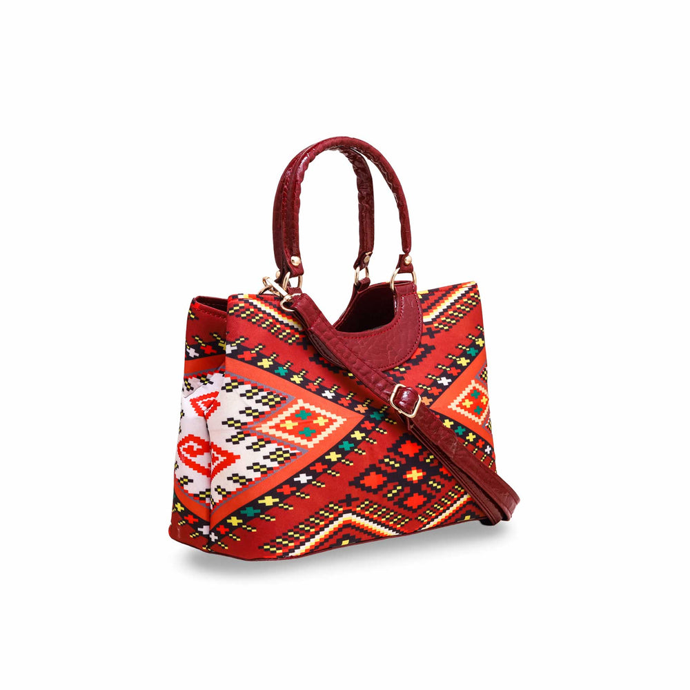 Maroon Casual Hand Bag P56124