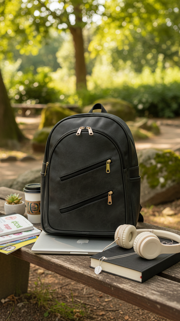 Black Casual Backpack P56217