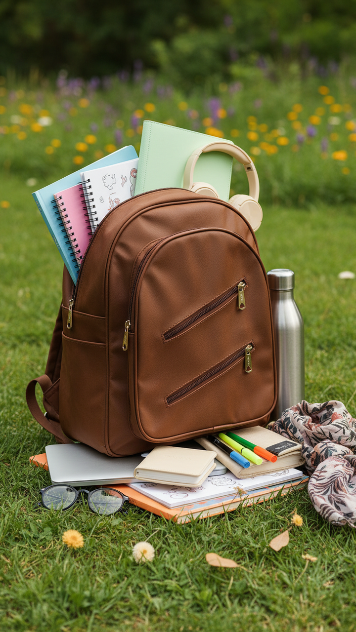 Brown Casual Backpack P56217