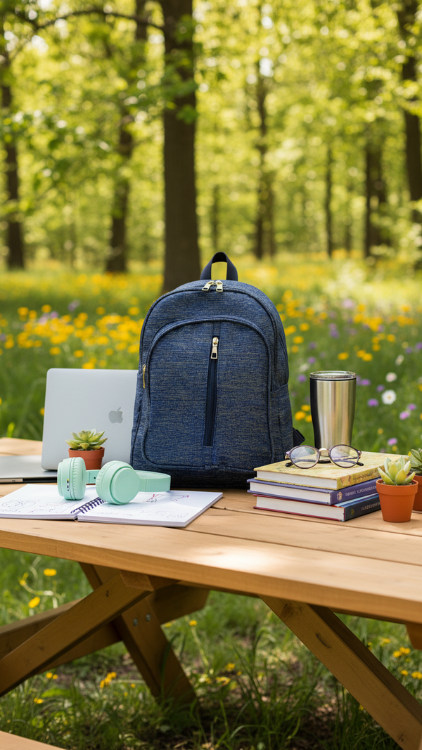 Navy Casual Back Pack For Women P56218