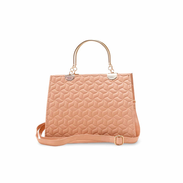 Peach Casual Hand Bag For Women P56224
