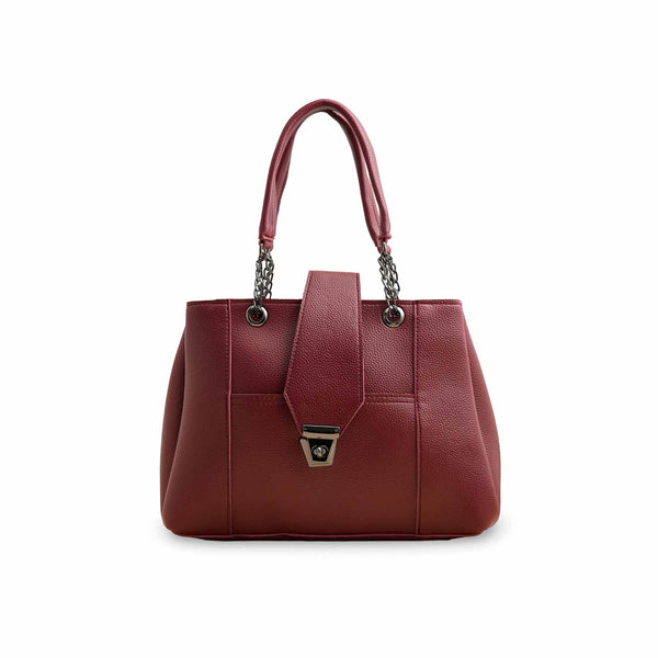 Maroon Casual Hand Bag P56241