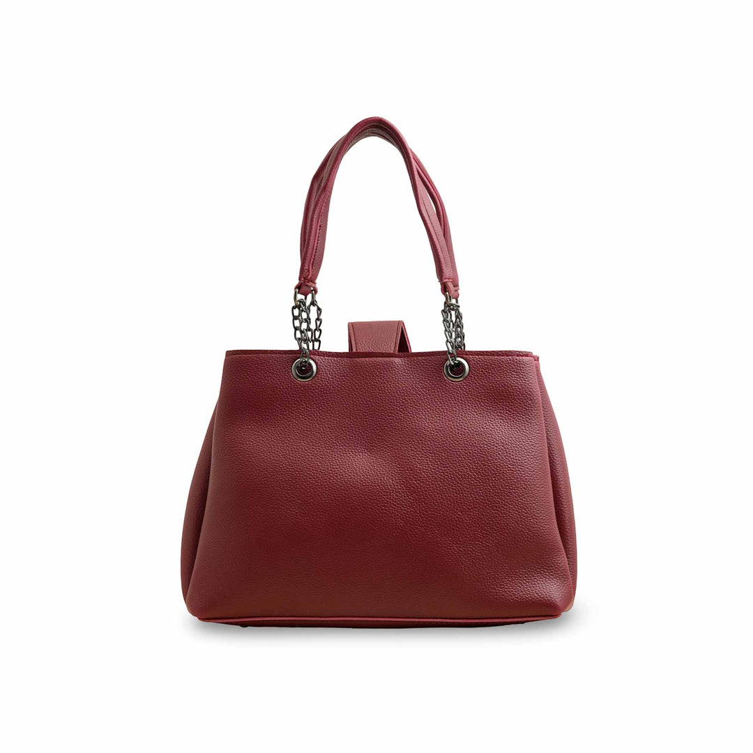 Maroon Casual Hand Bag P56241