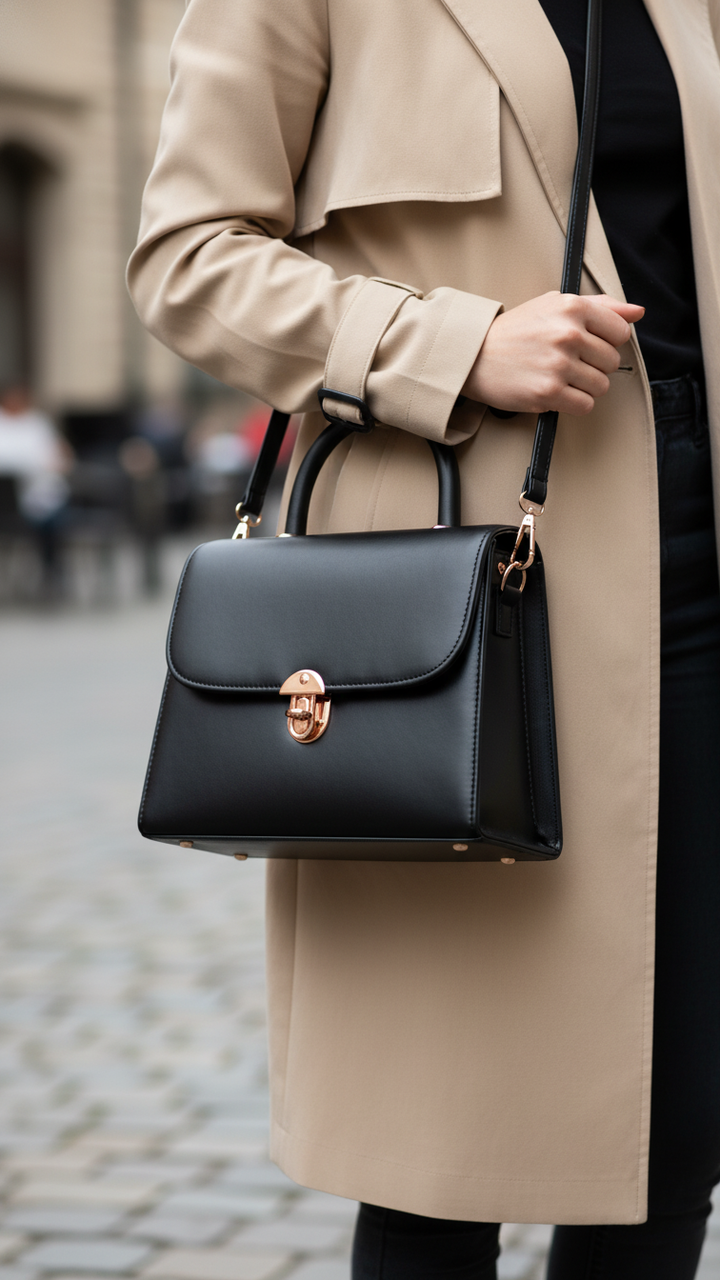 Black Formal Hand Bag For Women P56242