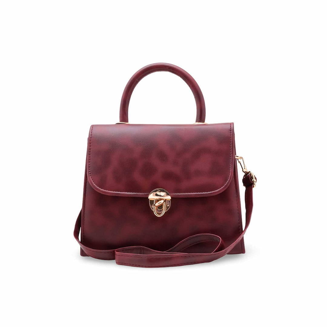 Maroon Formal Hand Bag For Women P56242