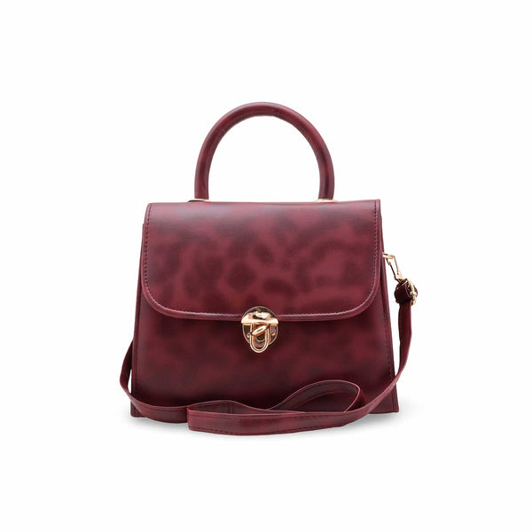 Maroon Formal Hand Bag For Women P56242
