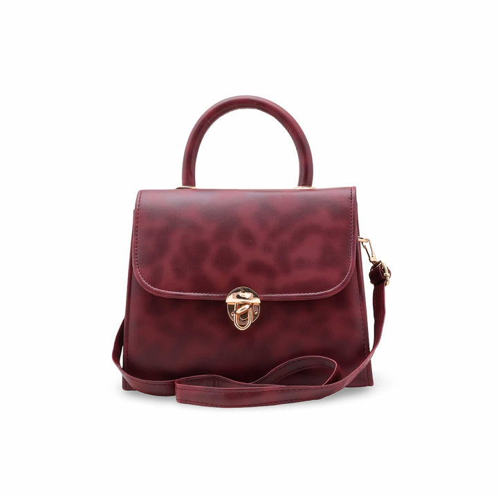 Maroon Formal Hand Bag For Women P56242