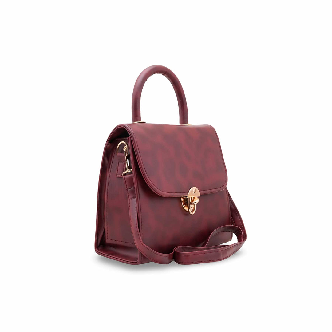 Maroon Formal Hand Bag For Women P56242