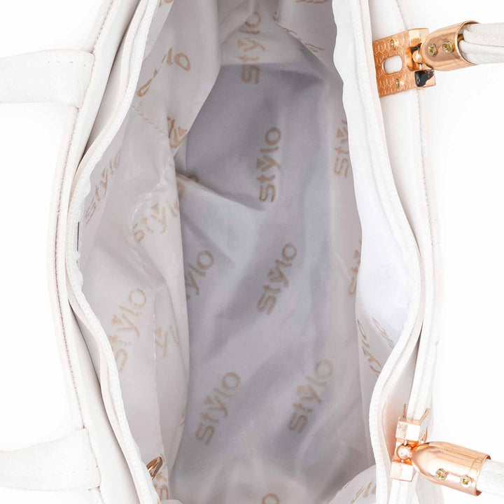 White Casual Hand Bag For Ladies P56247