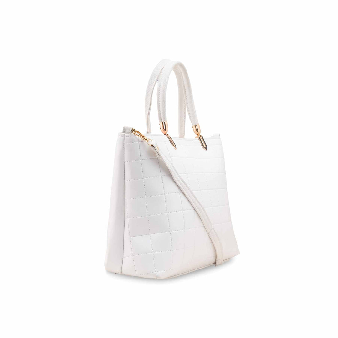 White Casual Hand Bag For Ladies P56247