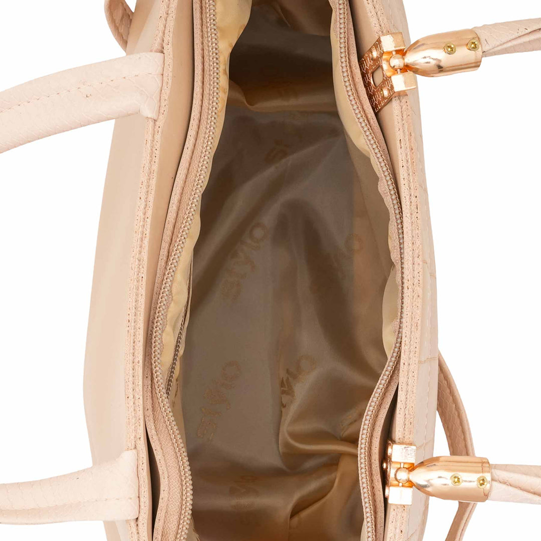 Beige Casual Hand Bag For Ladies P56247