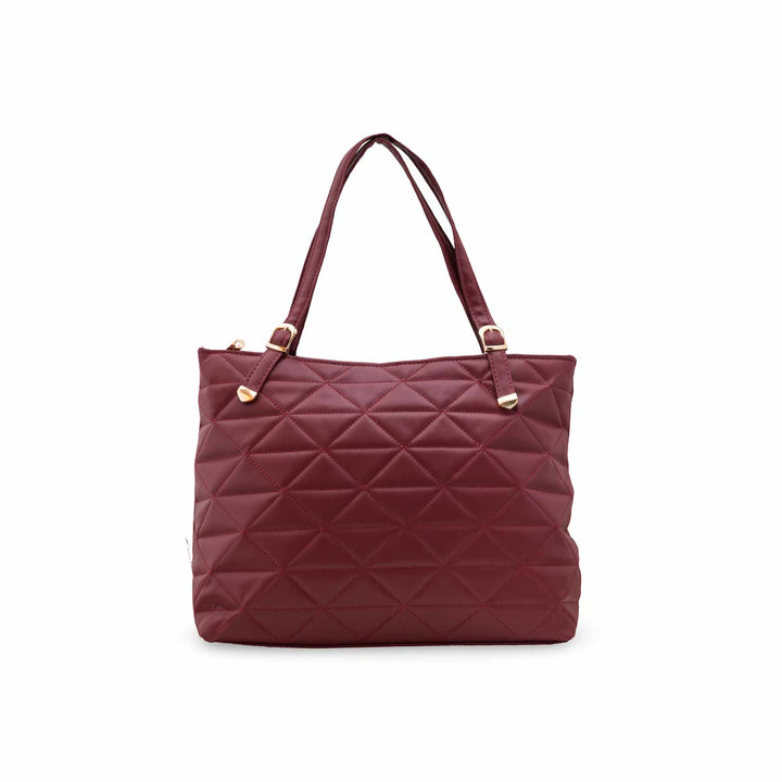 Maroon Casual Hand Bag For Ladies P56248