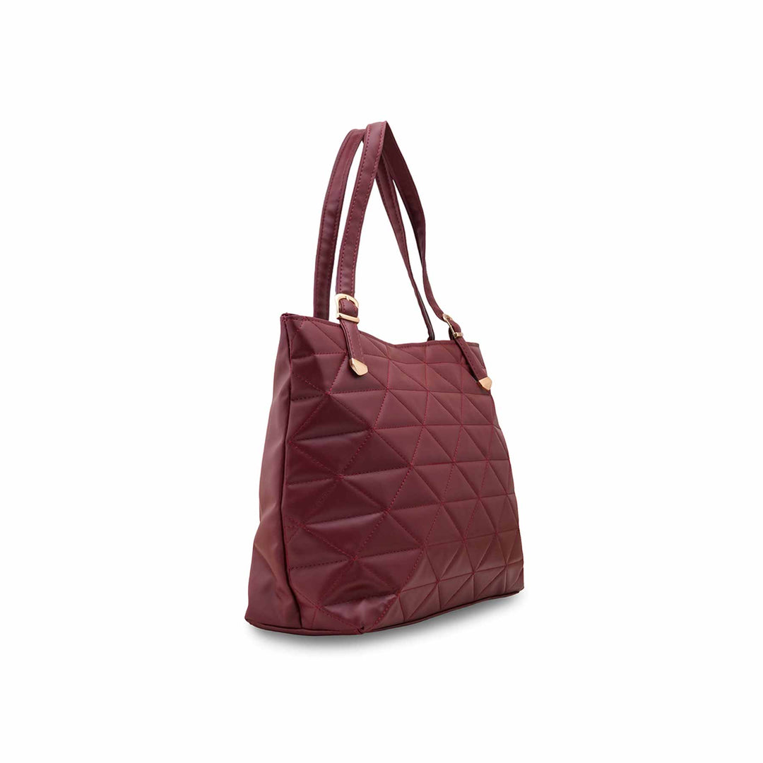 Maroon Casual Hand Bag For Ladies P56248