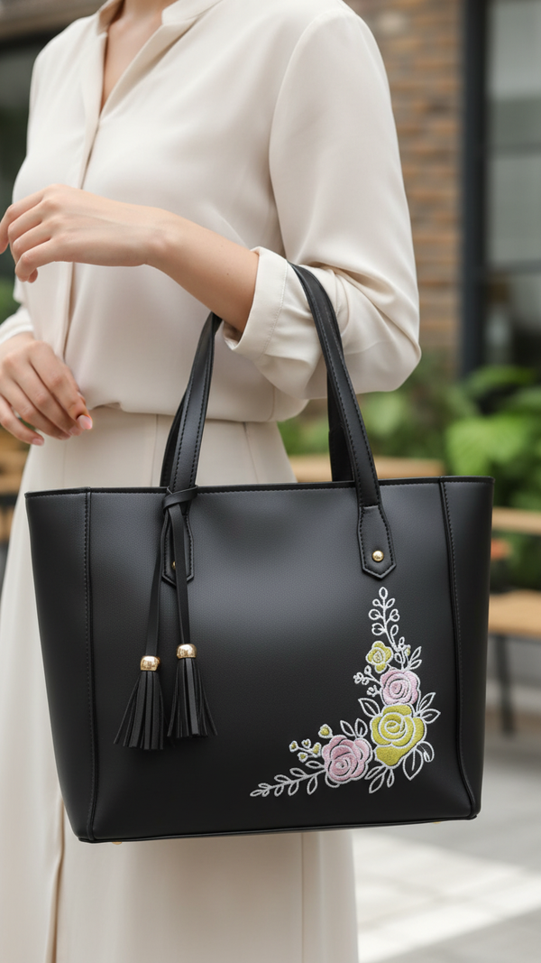 Black Casual Shoulder Bag For Women P56252