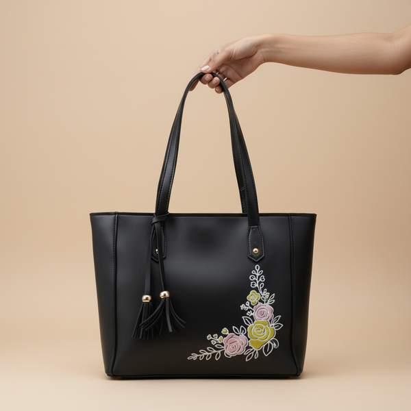 Black Casual Shoulder Bag For Women P56252