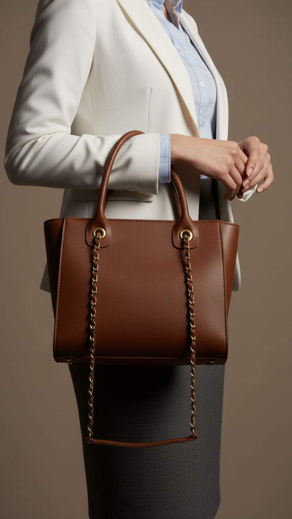 Mustard Formal Hand Bag For Women P56254