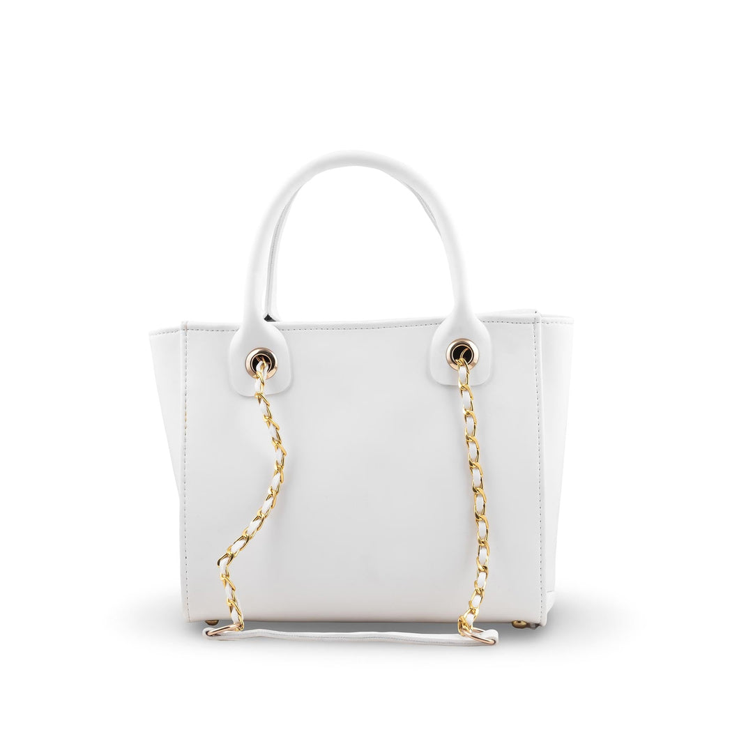 White Formal Hand Bag For Women P56254