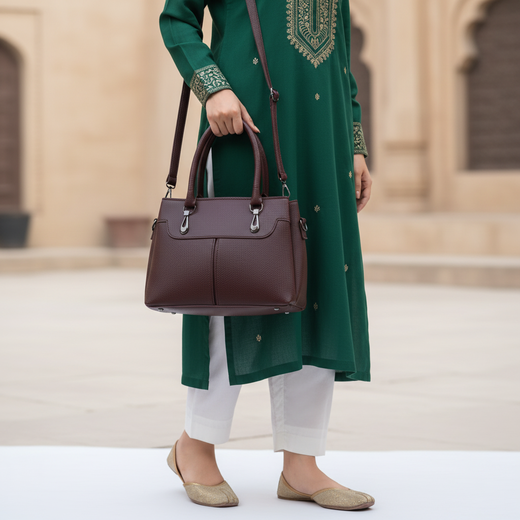 Coffee Casual Hand Bag For Women P56261