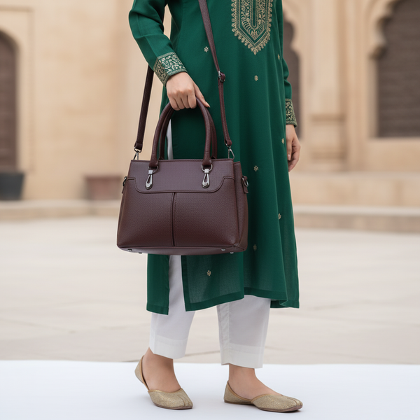 Coffee Casual Hand Bag For Women P56261